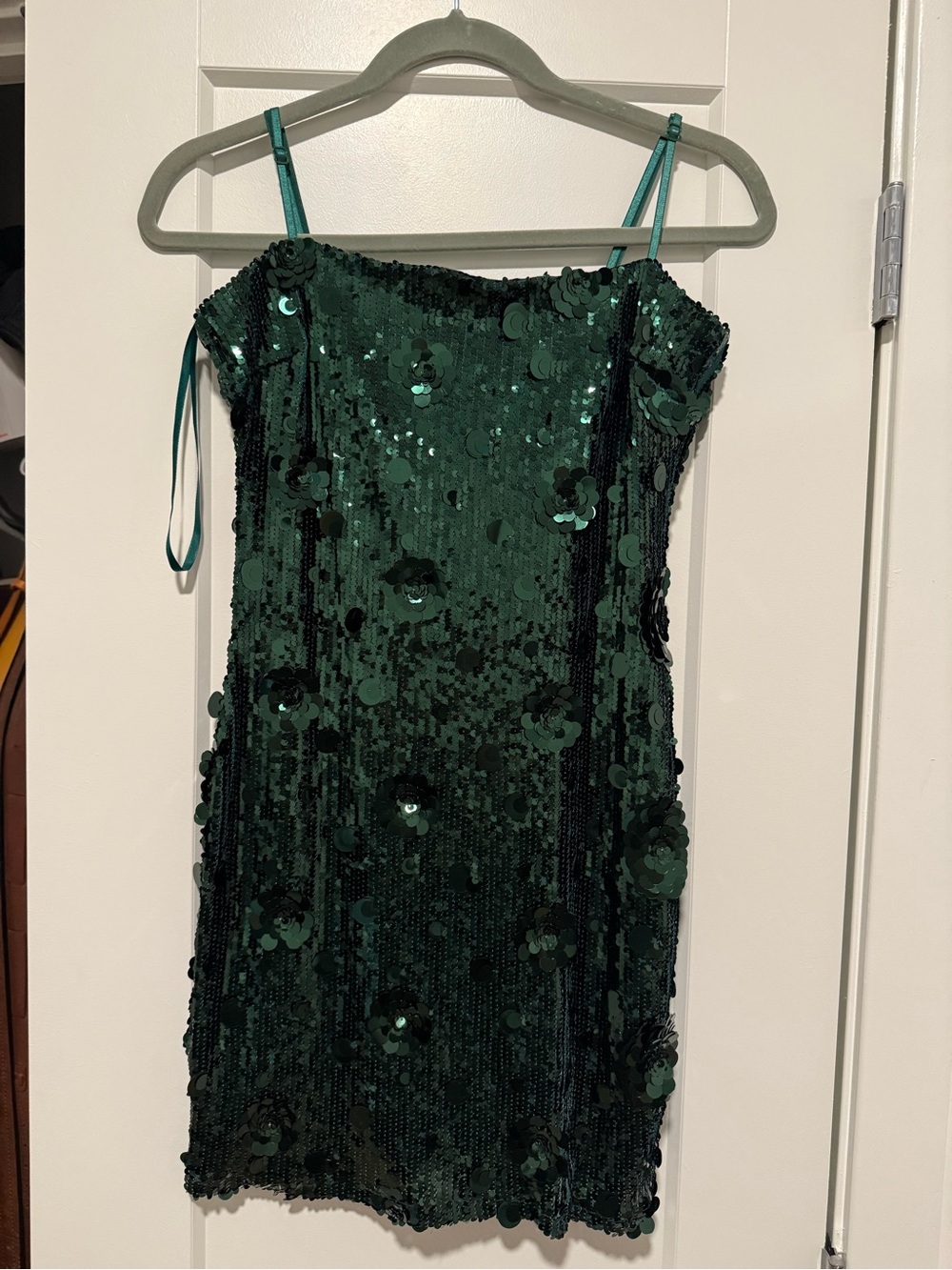 Emerald Sequin Strapless Mini Dress - Women's Party Dress